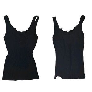 Vintage Hollister Floral Baby Doll Black Lace Women's Tank Top S